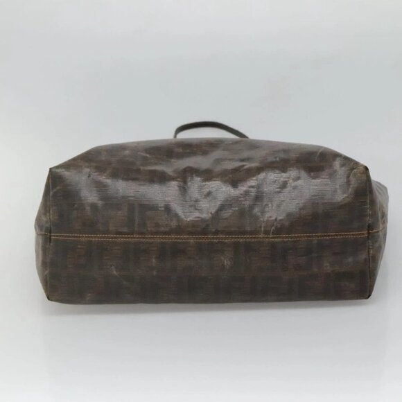 FENDI Zucca Canvas Tote Bag Black Brown Auth 121138 - Picture 7 of 16